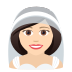 👰🏻‍♀️ woman with veil: light skin tone display on JoyPixels